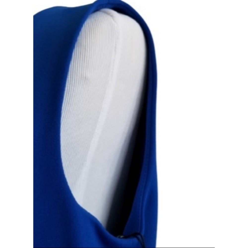 🆕️⬇️Calvin Klein Capri Blue V-neck Tie Sheath Dress - Picture 6 of 13